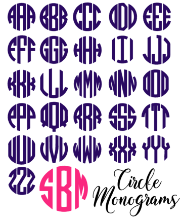 Circle monogram style chart