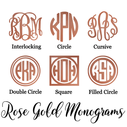 Rose Gold Monogram