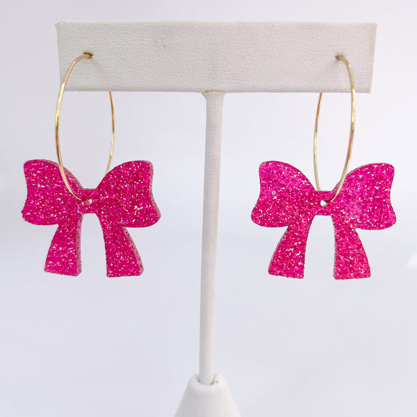Bitsy Bow Hoop Earrings