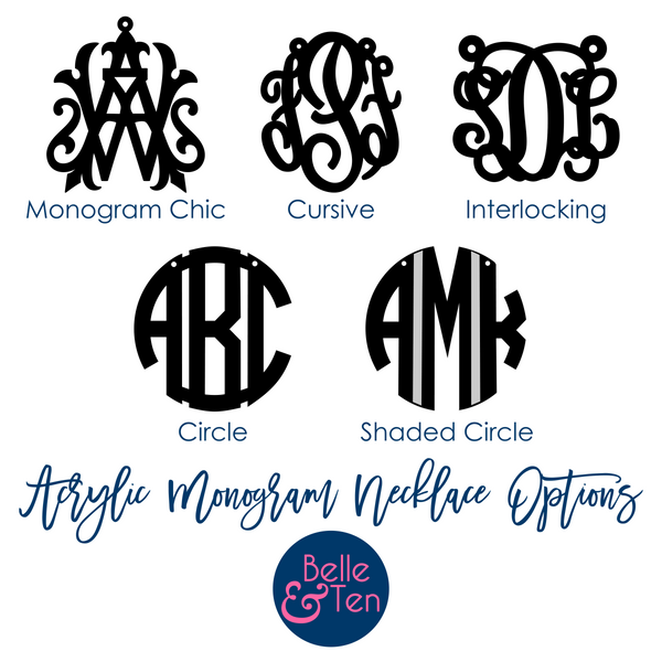 Cherika Interchangeable Acrylic Monogram Necklace