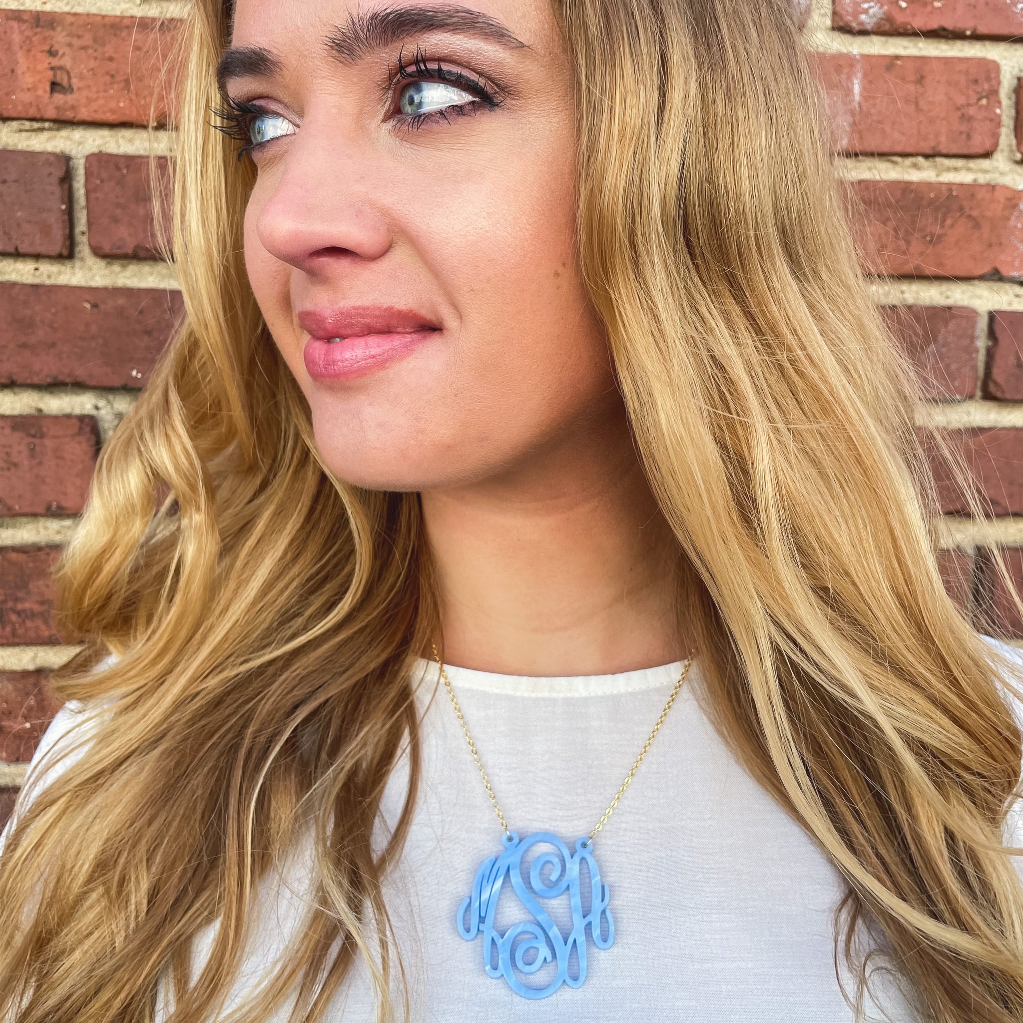 Carissa Acrylic Monogram Necklace