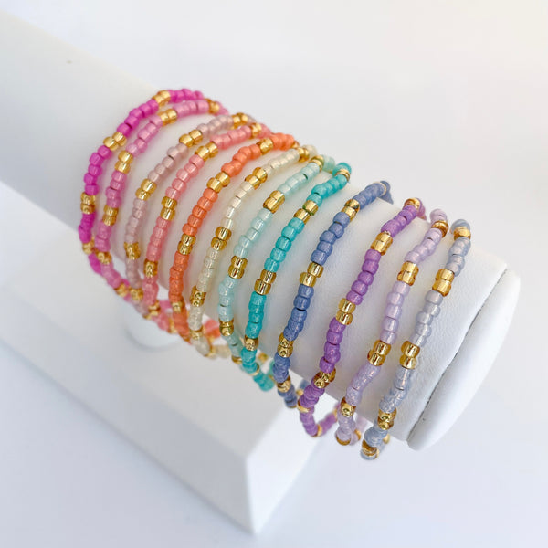 Kawaii Rainbow Stacker Bracelets