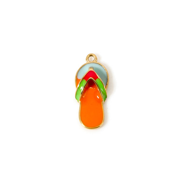 Colorful sandal charm on a white background