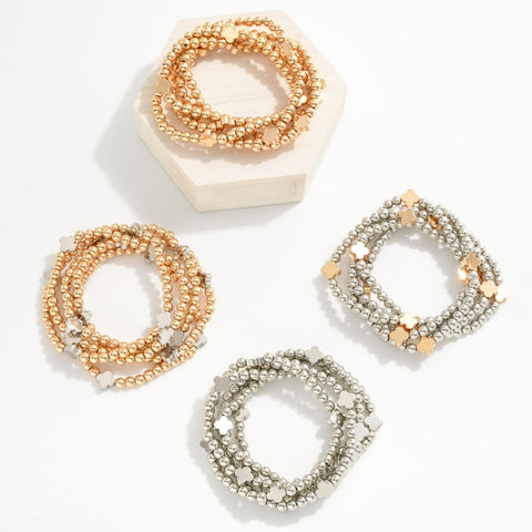 Clover Beaded Bracelet Set