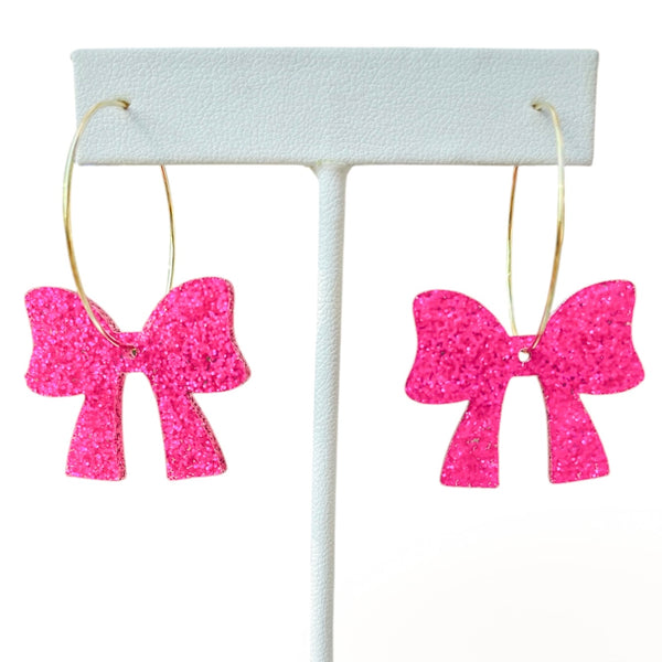 Bitsy Bow Hoop Earrings