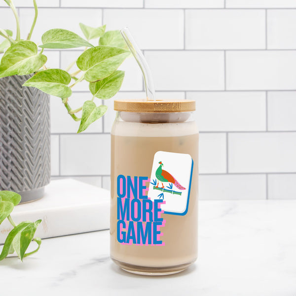 One More Game Mahjong Glass Can