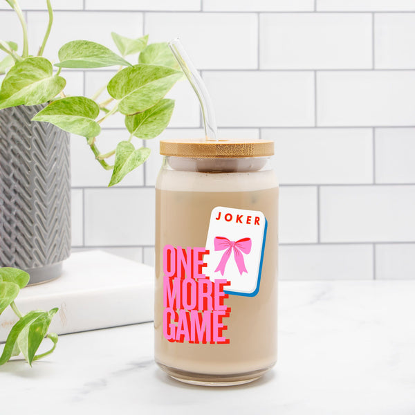 One More Game Mahjong Glass Can