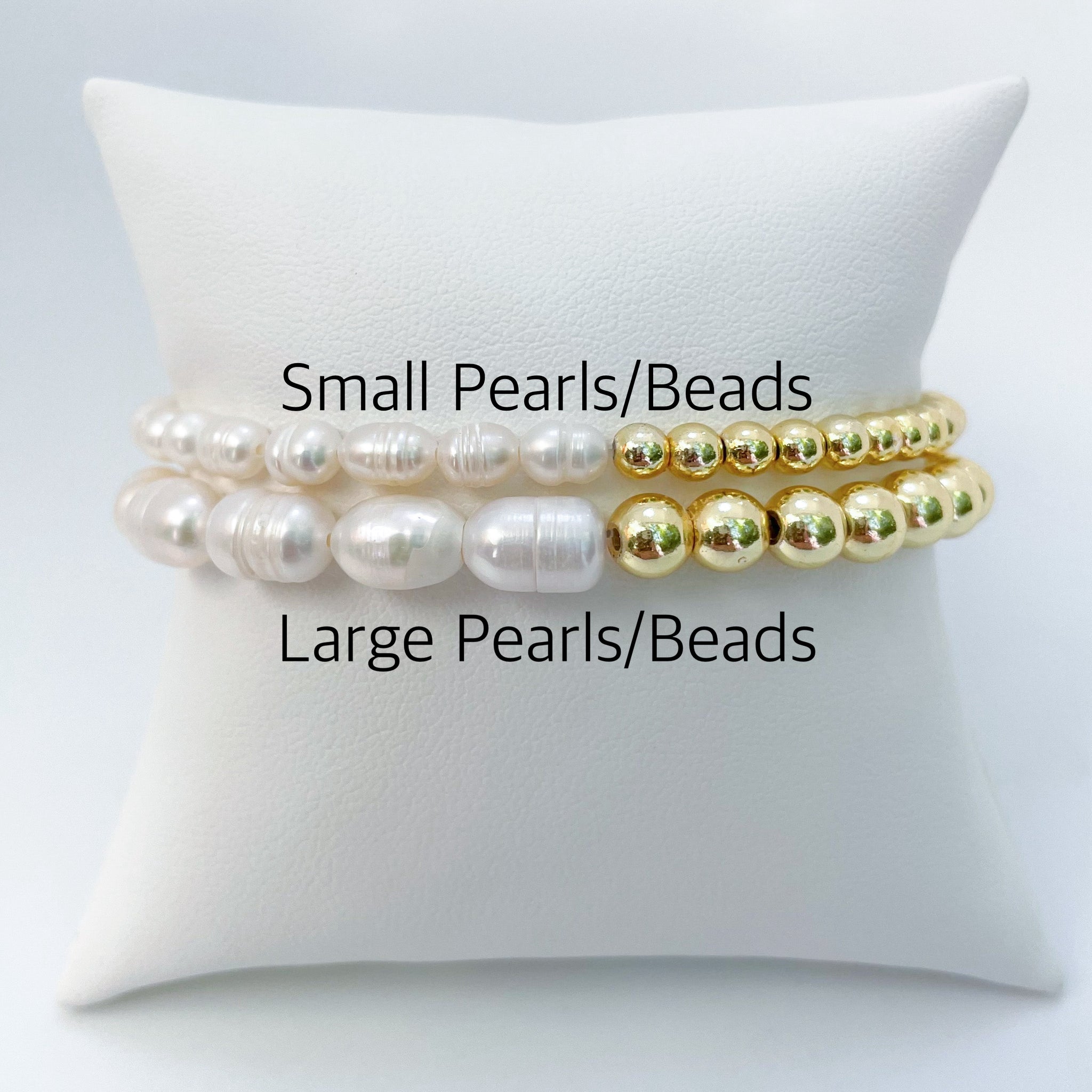 Poppy Pearl Gold Bead Bracelet