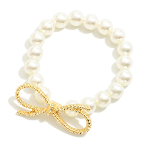 Pearl Bracelet with Bow