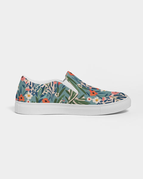 Floral patterned slip-on sneaker on a white background