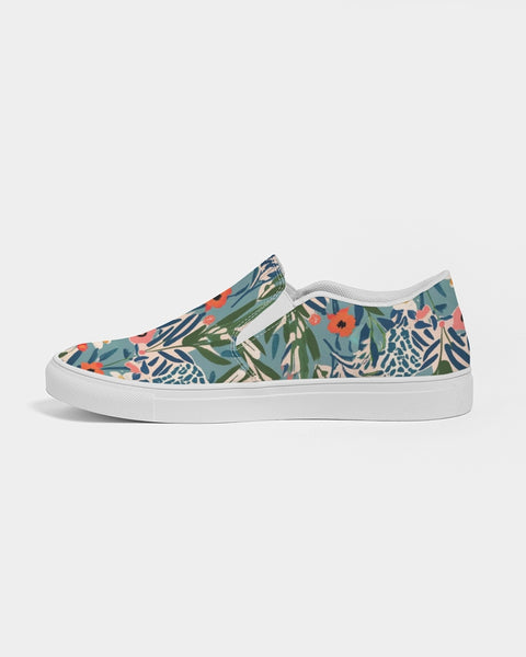 Floral patterned slip-on sneaker on a white background