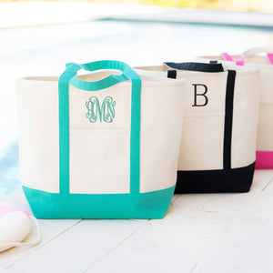 Monogrammed Boat Tote