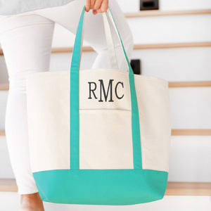 Monogrammed Boat Tote