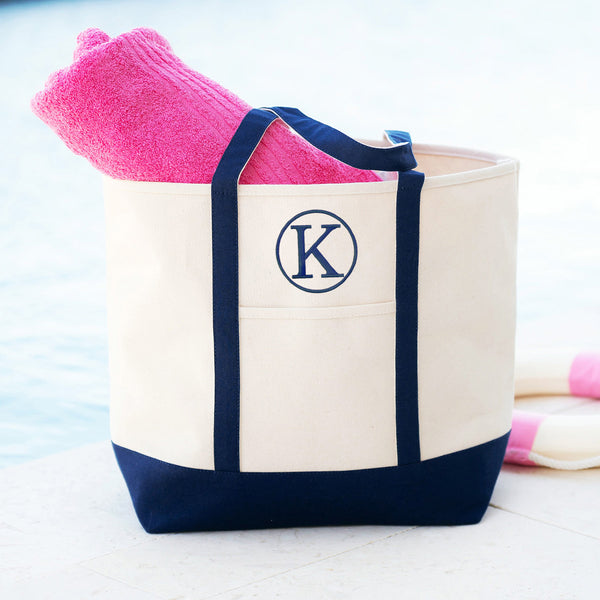 Monogrammed Boat Tote