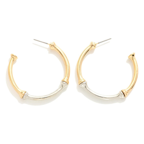Colorful Two-Toned Hoop Earrings