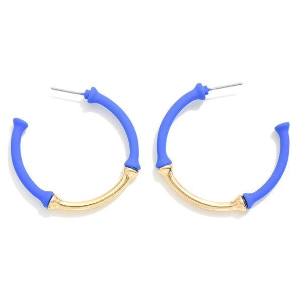 Colorful Two-Toned Hoop Earrings