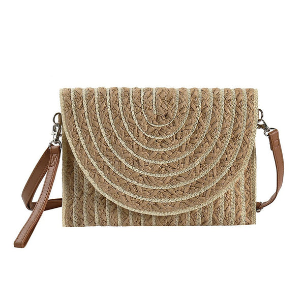 Straw Convertible Clutch Crossbody