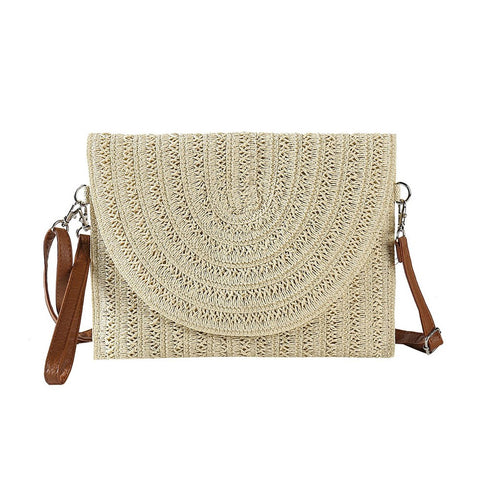 Straw Convertible Clutch Crossbody