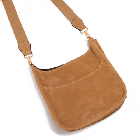 Faux Suede Crossbody Handbag