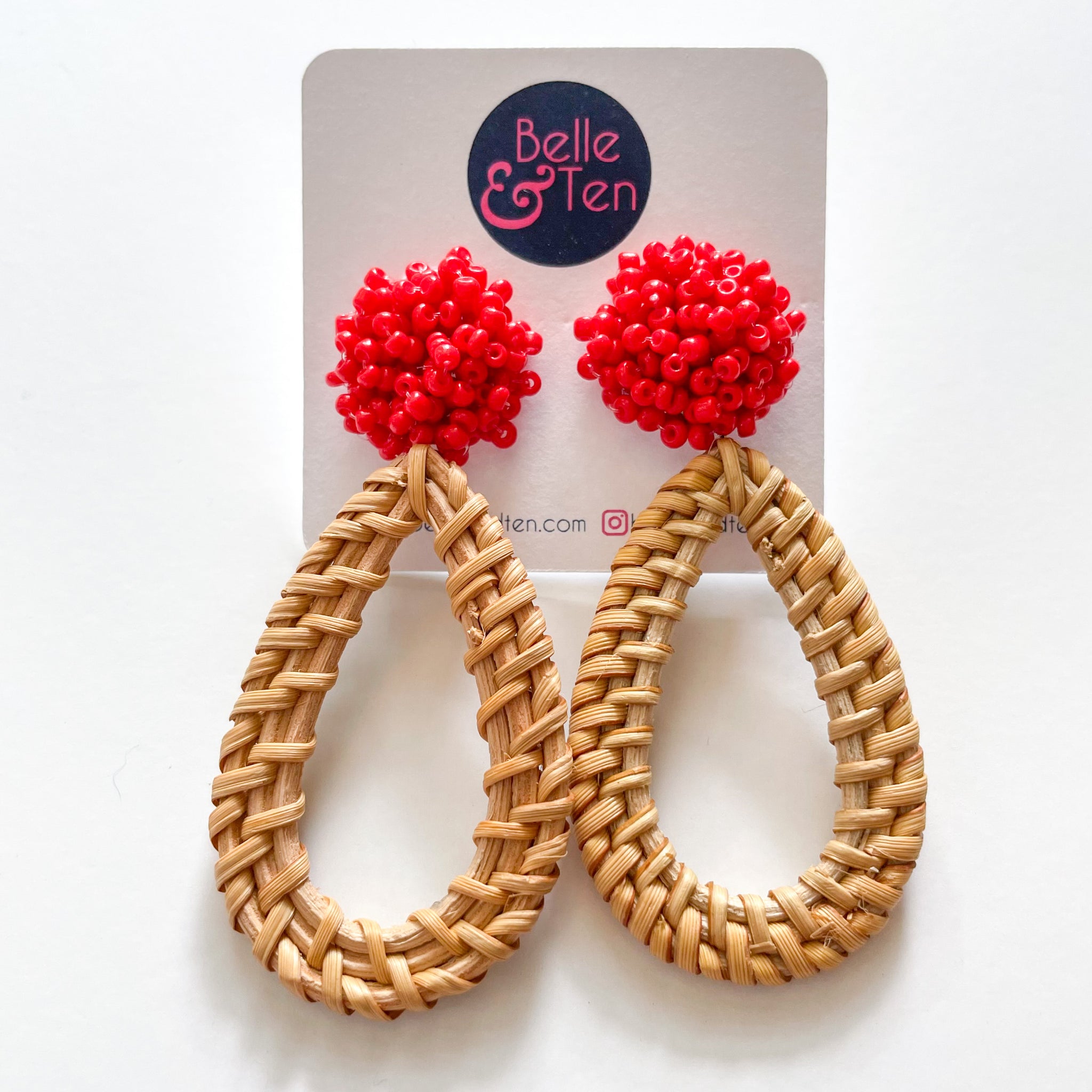 Rattan Teardrop Earrings