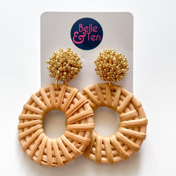 Rattan Circle Earrings