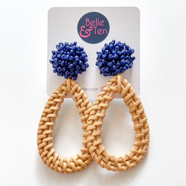 Rattan Teardrop Earrings