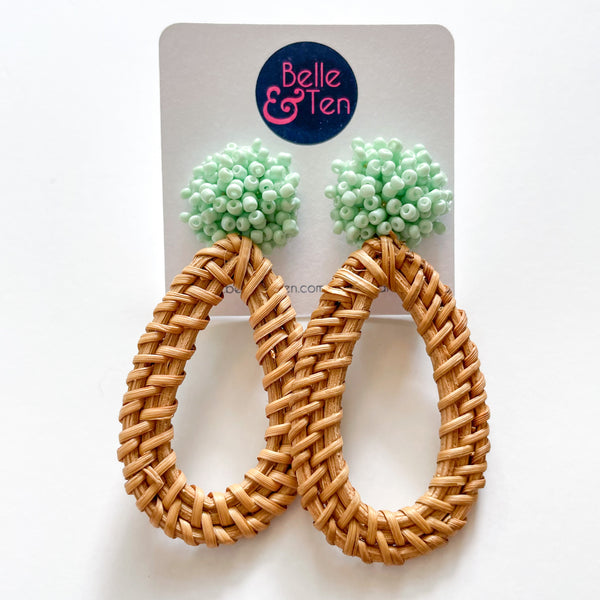 Rattan Teardrop Earrings