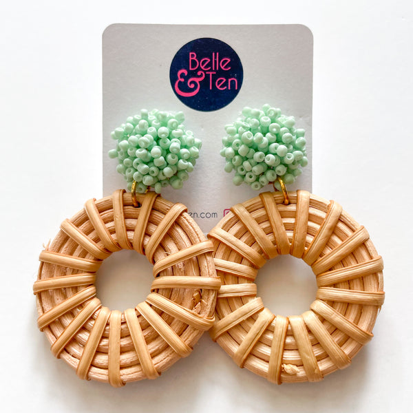 Rattan Circle Earrings