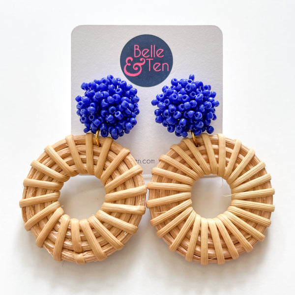 Rattan Circle Earrings