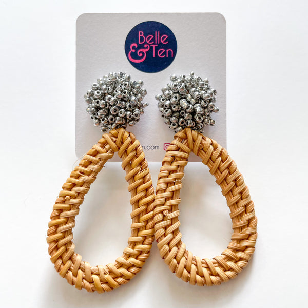 Rattan Teardrop Earrings