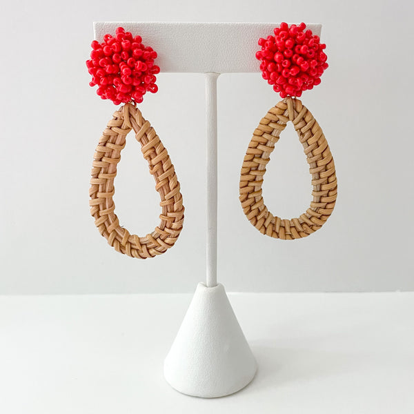 Rattan Teardrop Earrings