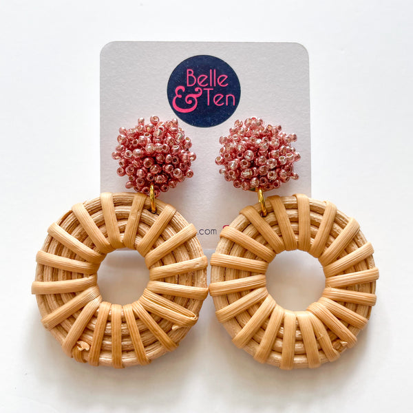 Rattan Circle Earrings