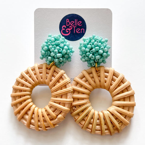 Rattan Circle Earrings
