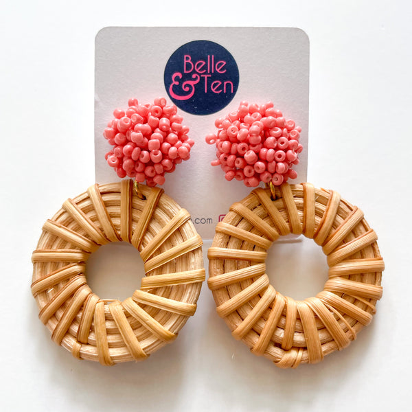 Rattan Circle Earrings