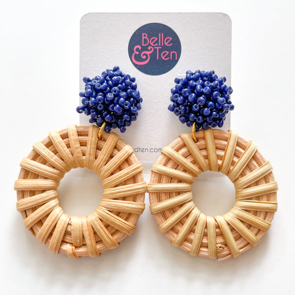 Rattan Circle Earrings