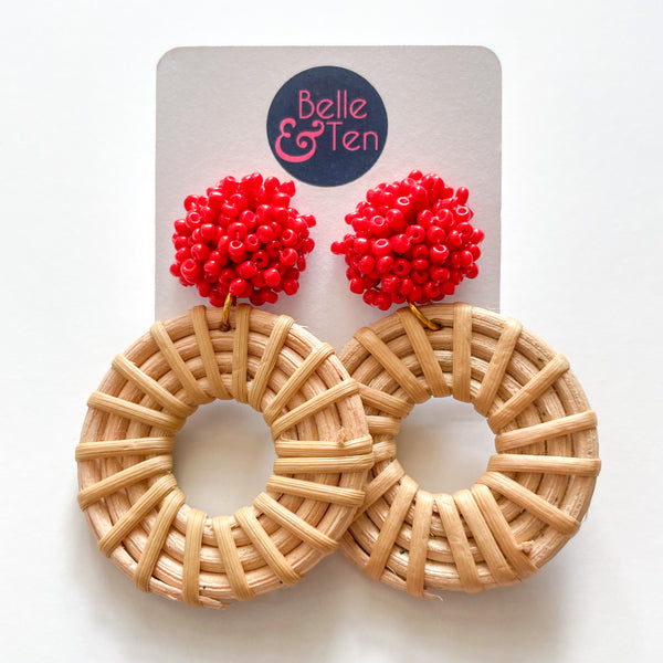 Rattan Circle Earrings