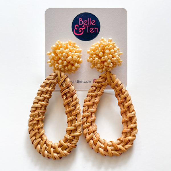 Rattan Teardrop Earrings