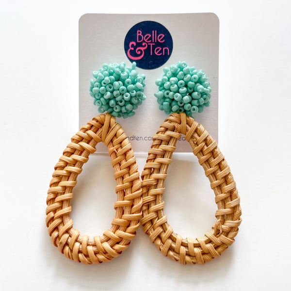 Rattan Teardrop Earrings