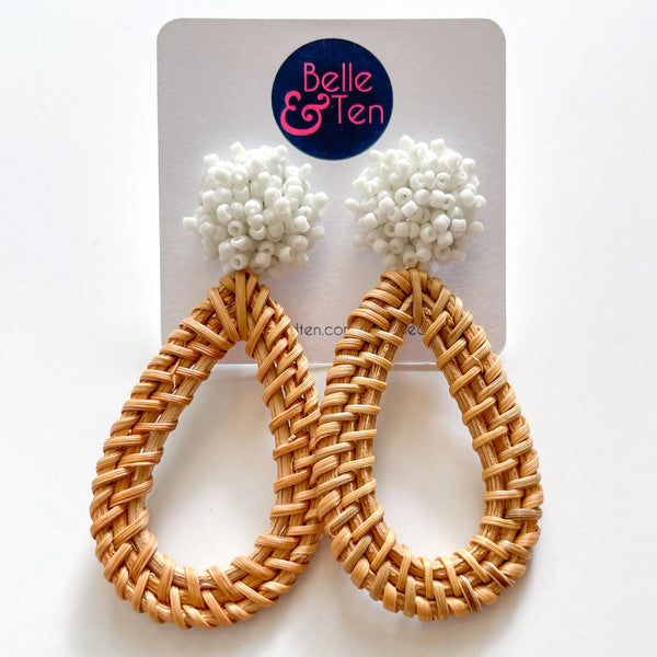 Rattan Teardrop Earrings