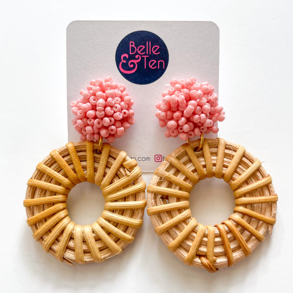 Rattan Circle Earrings