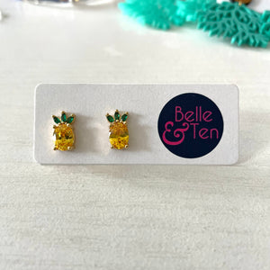 Crystal Pineapple Studs