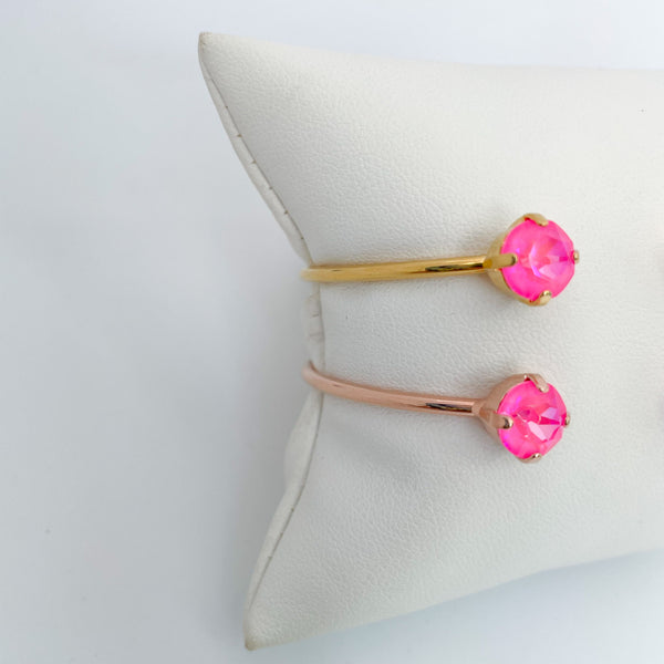 Ultra Pink AB Bangle by The Sparkled Shell