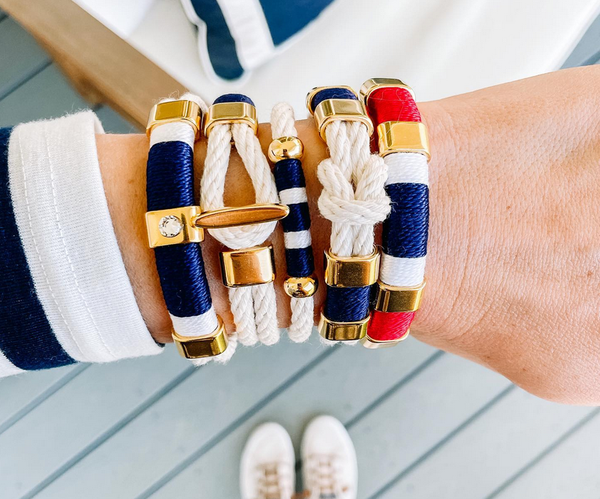 Starboard - Ivory/Navy/Gold