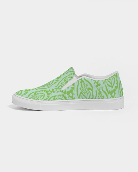Ikat Sea Glass Women's Slip-On Canvas Shoe