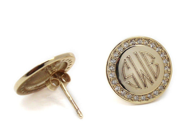 Lulu Monogrammed Stud Earrings