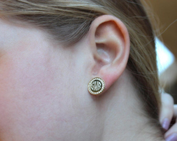 Lulu Monogrammed Stud Earrings