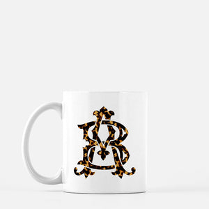 Monogrammed Tortoiseshell Ceramic Mug