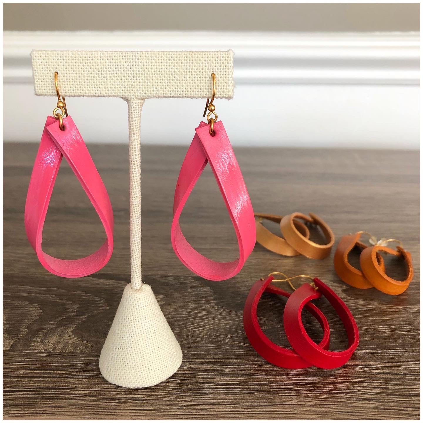 Leather Loop Earrings