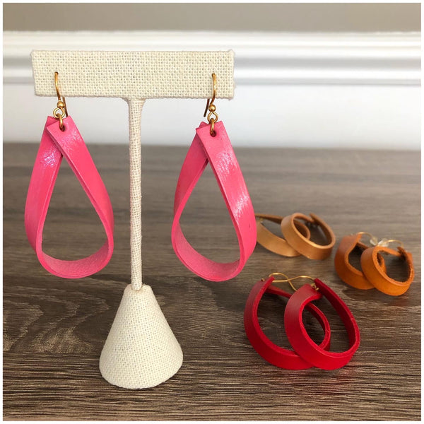 Leather Loop Earrings