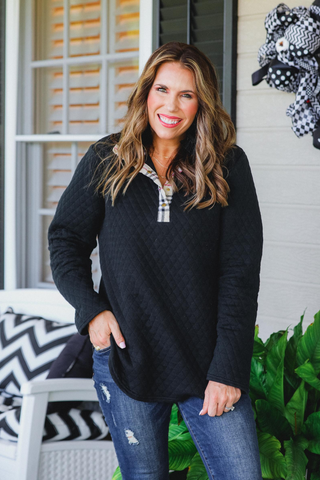 Landry Quilted Pullover